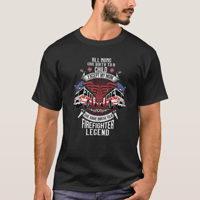 T-shirt Firefighter Legend  Fireman Firefighter Mens Dad F (Devant)