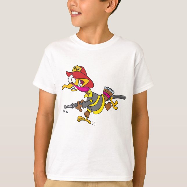 T-shirt Firefighter Turkey with Hose (Devant)