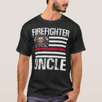 Firefighter UNCLE Support The Mince Red Line US Fl