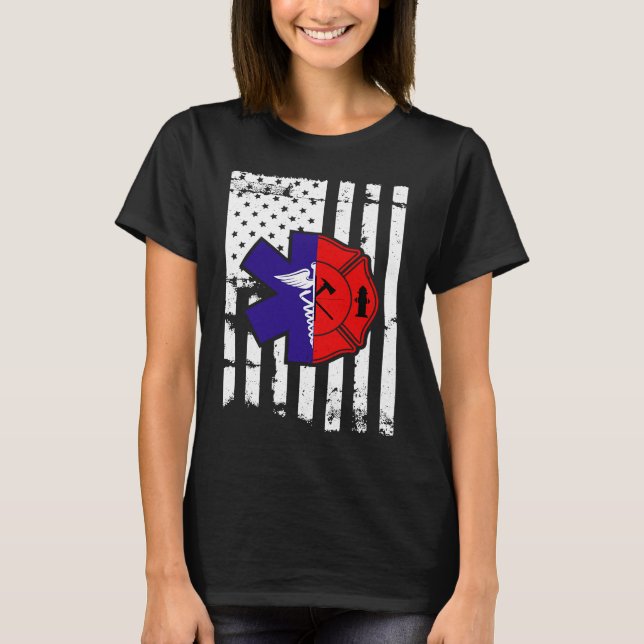 T-shirt Fireman  for all Fire Heros & Red Line Fans Firefi (Devant)