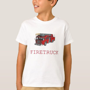 T-shirt Firetruck avec l'avant et le dos