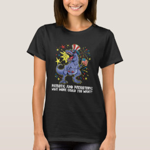 T-shirt Firework 4 juillet Rex patriotique et préhistoriqu