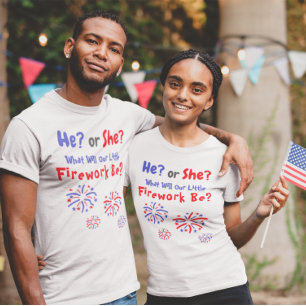 T-shirt Firework American Gender Reveal