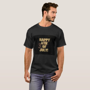 T-shirt Fireworks 5 4 juillet hommes chemise noire