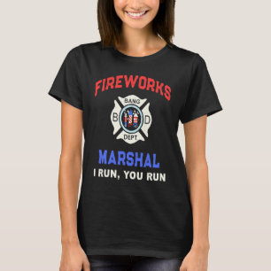 T-shirt FIREWORKS MARSHAL America Firefighter Pyro Technic