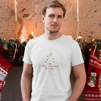 T-shirt First Christmas as Dad Family Matching