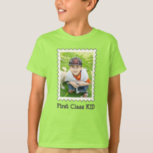 T-shirt FIRST CLAST KID Best Kid Ever photo personnalisée