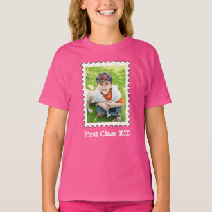T-shirt FIRST CLAST KID Best Kid Ever photo personnalisée