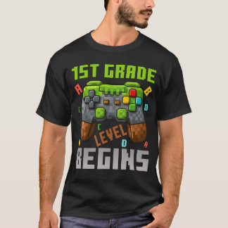 T-shirt First Day of 1st Grade Level Begins 1st Day of 1st