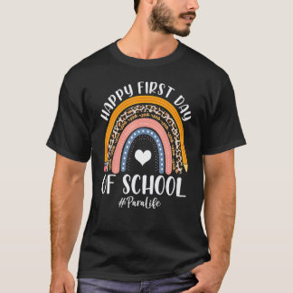 T-shirt First Day Of Para Life Back To School Leopard Rain