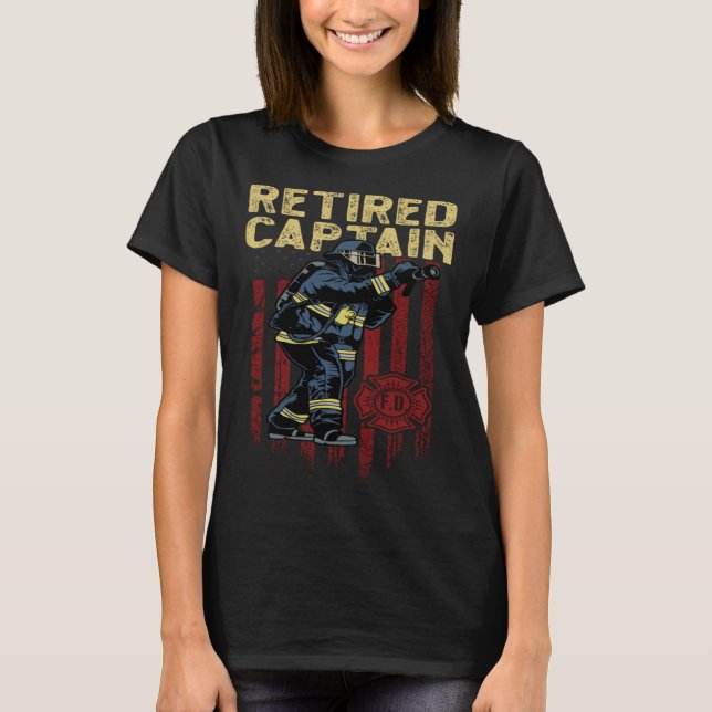 T-shirt First Responder and Fireman or retired captain fir (Devant)