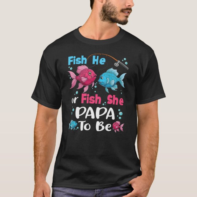 T-shirt fish he or fish she gender reveal family matching  (Devant)