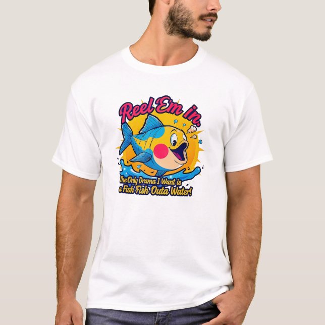 T-shirt  Fish Outta Water Fun (Devant)