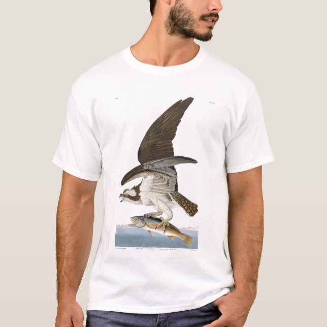 T-shirt Fisher Hawk ou Osprey par Audubon (Devant)