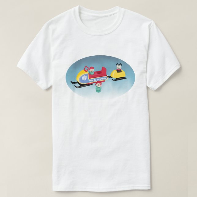 T-shirt Fisher Price Little People Pas Un Jour Comme La Ne (Design devant)