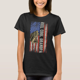 T-shirt Fisherman Reel Cool Grandpa Fête des pères Pour Gr
