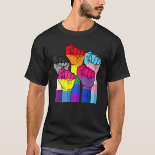 T-shirt Fist Human Power Lgbt Pride Gay Lesbian Transgende