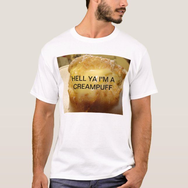 T-shirt fiston 14 012, ENFER YA I " M A CREAMPUFF (Devant)