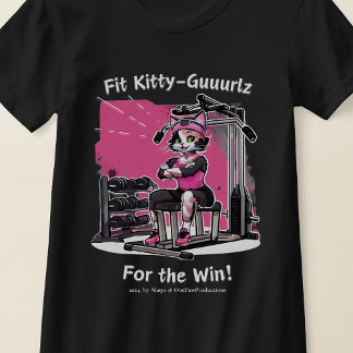 T-shirt Fit Kitty Gurl, Rose,