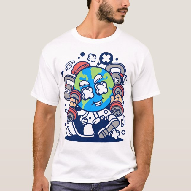 T-shirt fitness au monde (Devant)