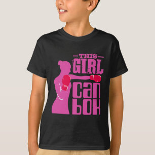 T-shirt Fitness Boxing Ring Fille Avec Gants - J'aime le K