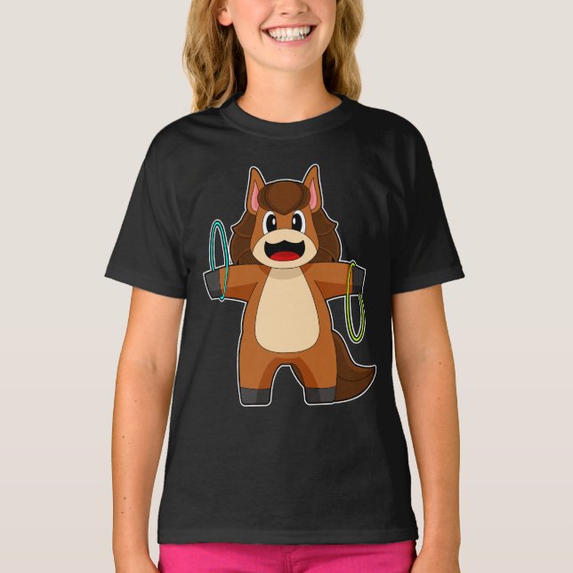 T-shirt Fitness du cheval Gymnastique Sports (Devant)