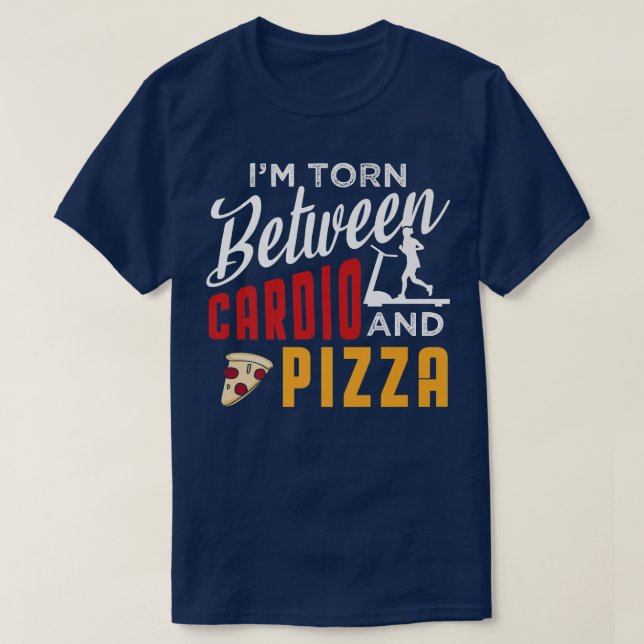 T-shirt Fitness Et Pizza Motivation Devis Pour La Concepti (Design devant)