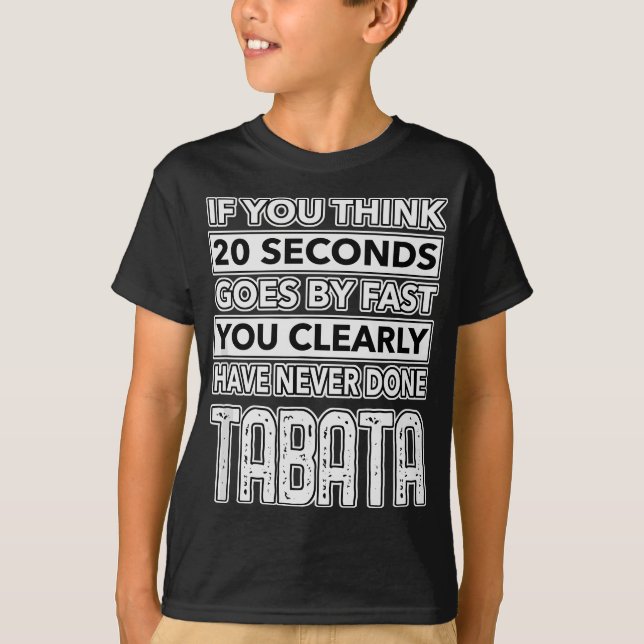 T-shirt Fitness Funny TABATA 20 Secondes Lifting (Devant)