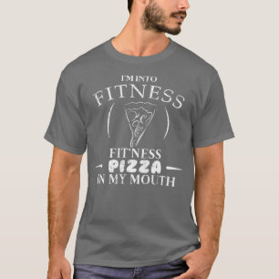 T-shirt Fitness Pizza Dans Ma Bouche Drôle Pizza Chemise N
