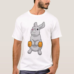 T-shirt Fitness Rabbit Dumbbell