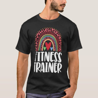 T-shirt Fitness Trainer Rainbow   Women Leopard Rainbow Lo