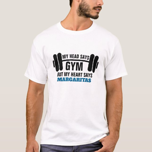 T-shirt Fitness vs Dilemma Amusant, Gym Amusant vs Margari (Devant)