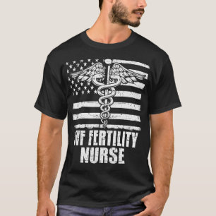 T-shirt FIV Fertility Nurse drapeau américain