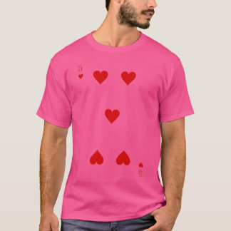 T-shirt Five Of Hearts Halloween Playing Cards Cosplay
