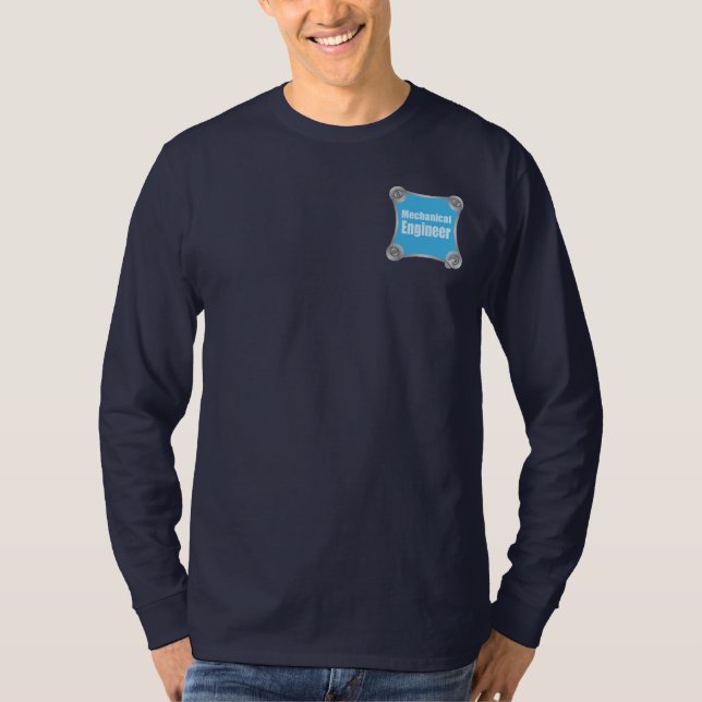 T-shirt Fixateur mécanique bleu (Devant)