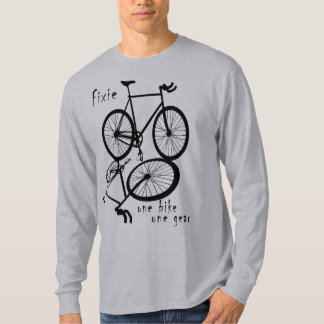 T-shirt Fixie - une vitesse du vélo un