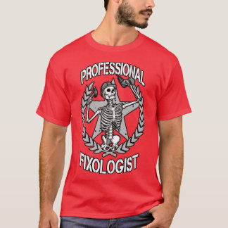 T-shirt Fixologue professionnel gothique Squelette gothiqu
