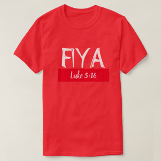 T-shirt Fiya red & white tee