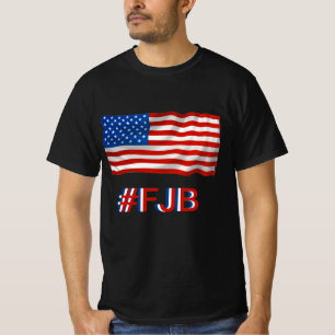 T-shirt FJB patriotique American Flag Lettres Drôle Drôle 