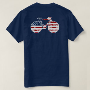 T-shirt flag patriotic United States of America bicycle