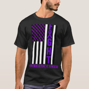 T-shirt Flag USA - Mois de sensibilisation au cancer du pa