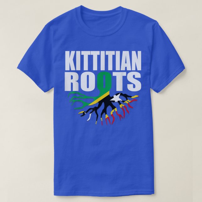 T-shirt Flagcastle Kittitian Roots Saint Kitts & Nevis Fla (Design devant)