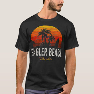 T-shirt Flagler Beach Floride FL Palms Surf de vacances Su