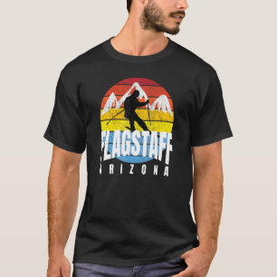 T-shirt Flagstaff Retro Vintage Sunset Pro Skier Flagstaff
