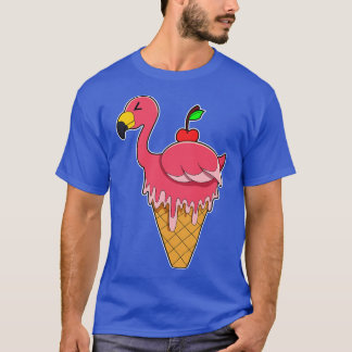 T-shirt Flamant avec glace au gaufre Apple