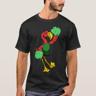 T-shirt Flamant rose à toon Pom-pom girl