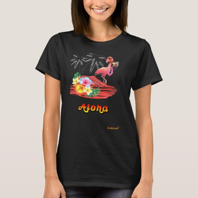 T-SHIRT FLAMANT ROSE ALOHA (Devant)