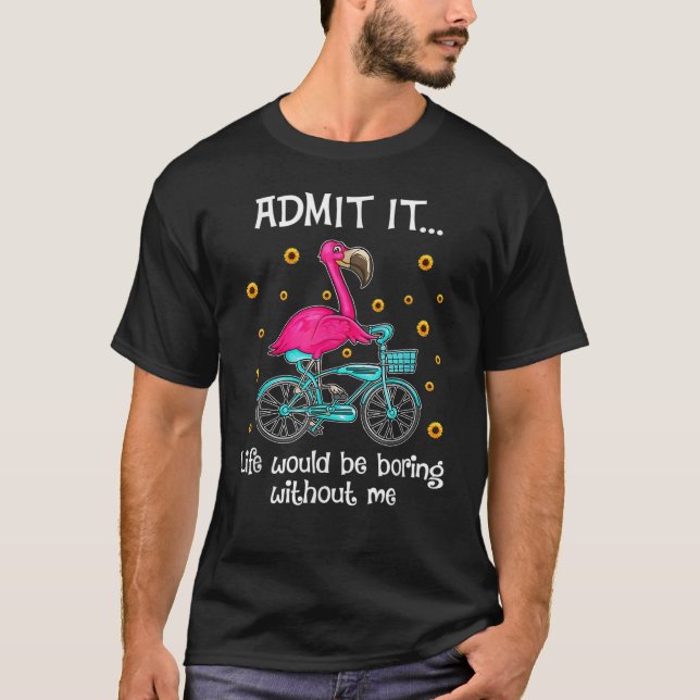 T-shirt Flamant rose amusant (Devant)