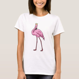 T-shirt Flamant rose avec Couronne