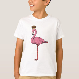 T-shirt Flamant rose avec muffin